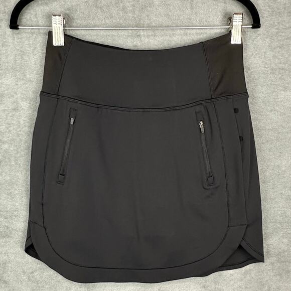 Athleta Skirt Womens Extra Small Black Fairway Golf Skort 18" Stretch Tennis - Picture 1 of 13